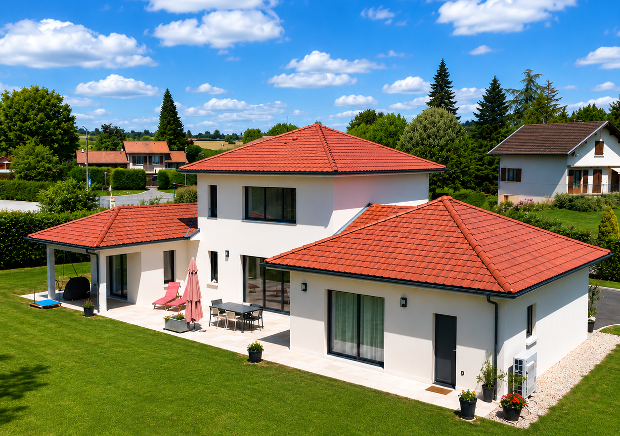 Maison contemporaine à Montalieu-Vercieu (38)